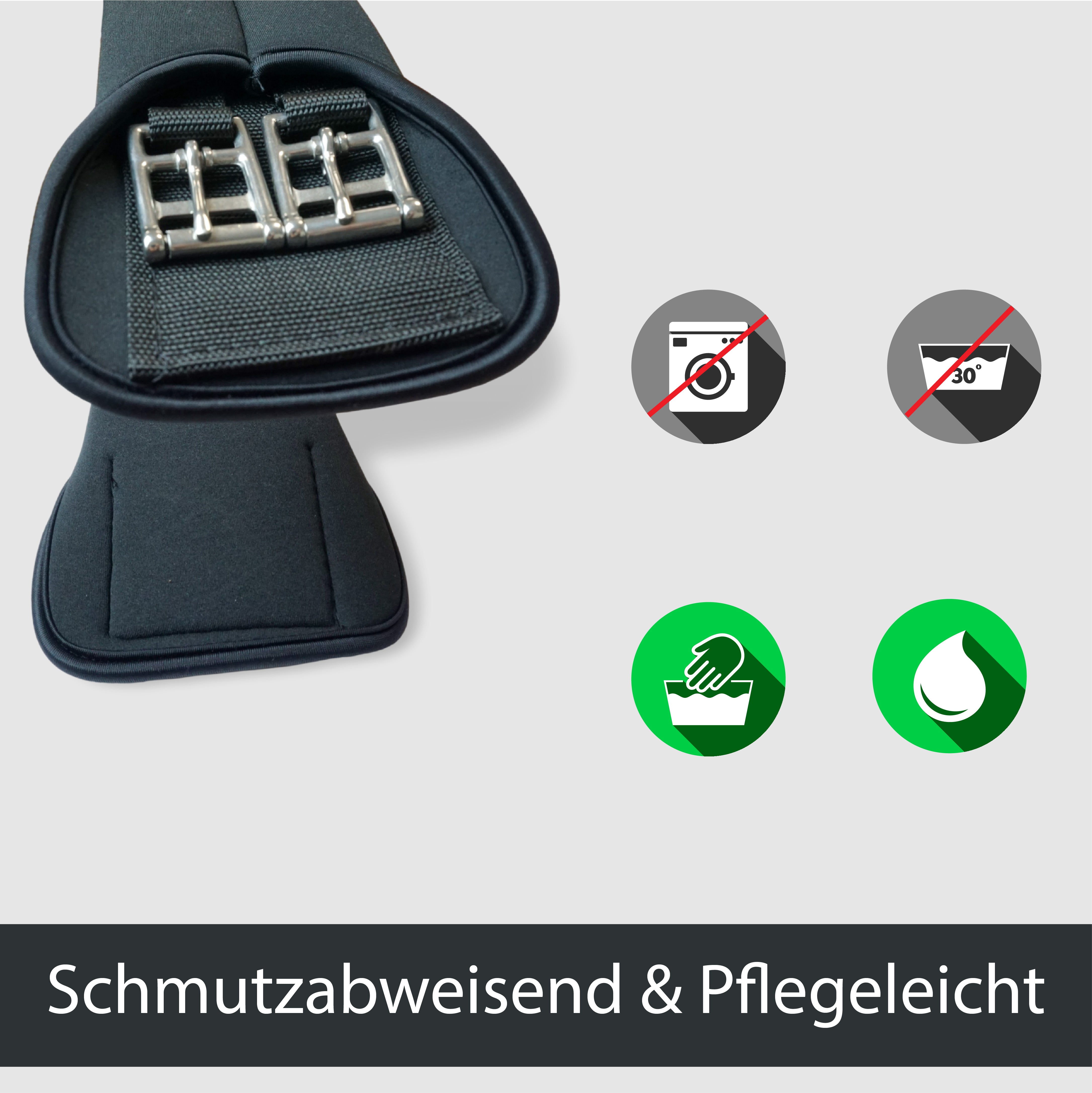Sattelgurt aus weichem Neopren in Schwarz